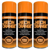 3X Paint Factory Neon Orange Spray Paint 400ml Spray Paint